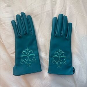 Frozen Broadway Elsa Stylish Blue Embroidered Kids Gloves